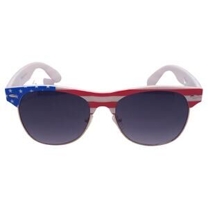 6026-1 | Black Lens USA Flag Wayfarer Sunglasses
